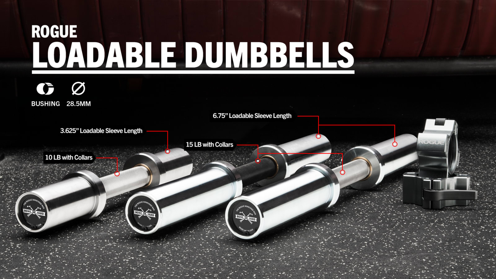 Rogue Boneyard Loadable Dumbbells Rogue Fitness
